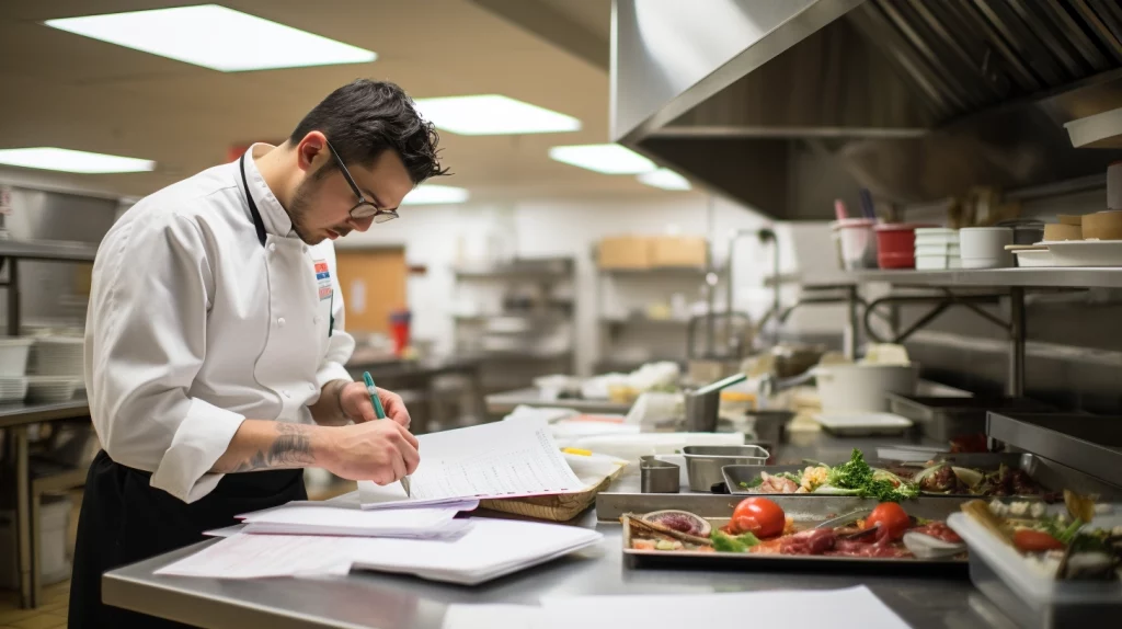 a culinary curriculum document in a professional kitchen, personal brand