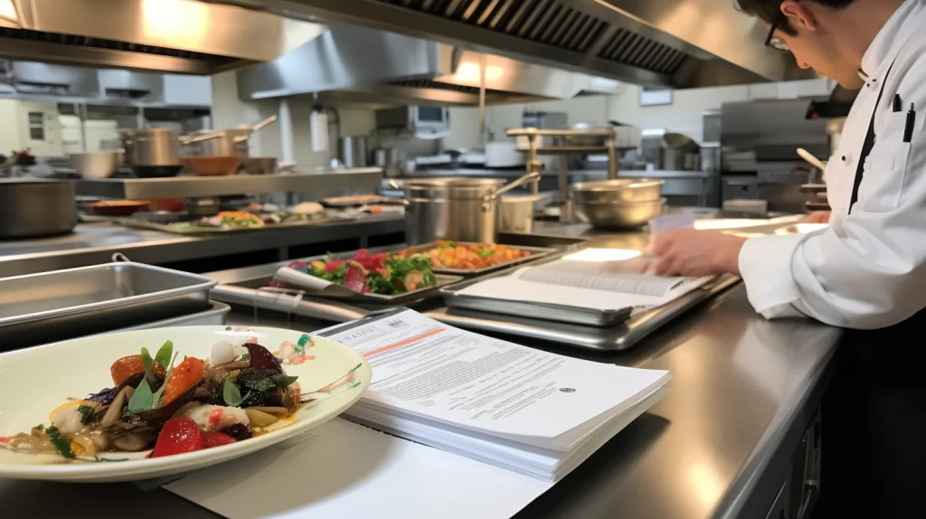 a culinary curriculum document in a professional kitchen