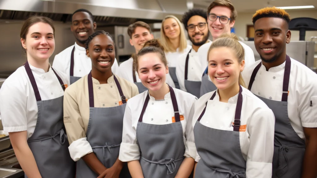 a group of young chefs with good personal brand