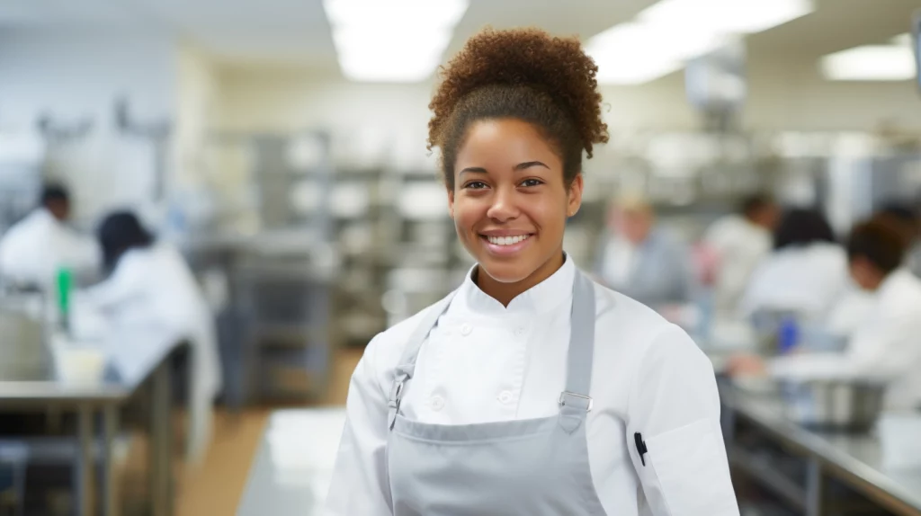 an ambitious younge female culinary student in a culinary school, Becoming a Private Chef