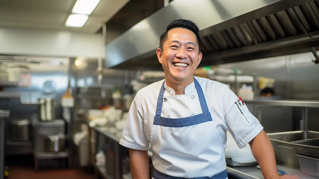 chef Alan Wong in his kitchen