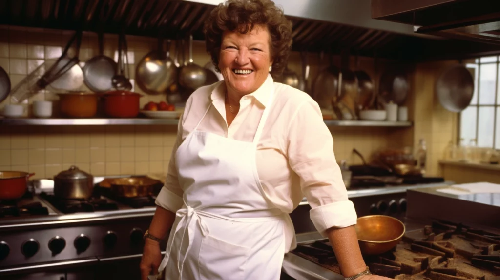 chef Julia Child in her kitchen, Famous Women Chefs