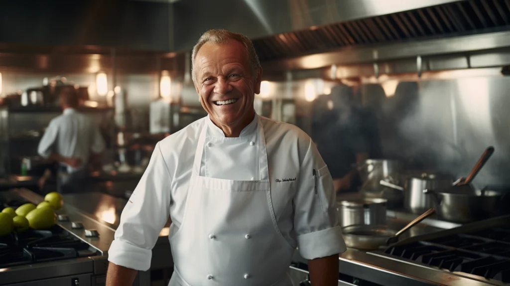 chef Wolfgang Puck in his kitchen