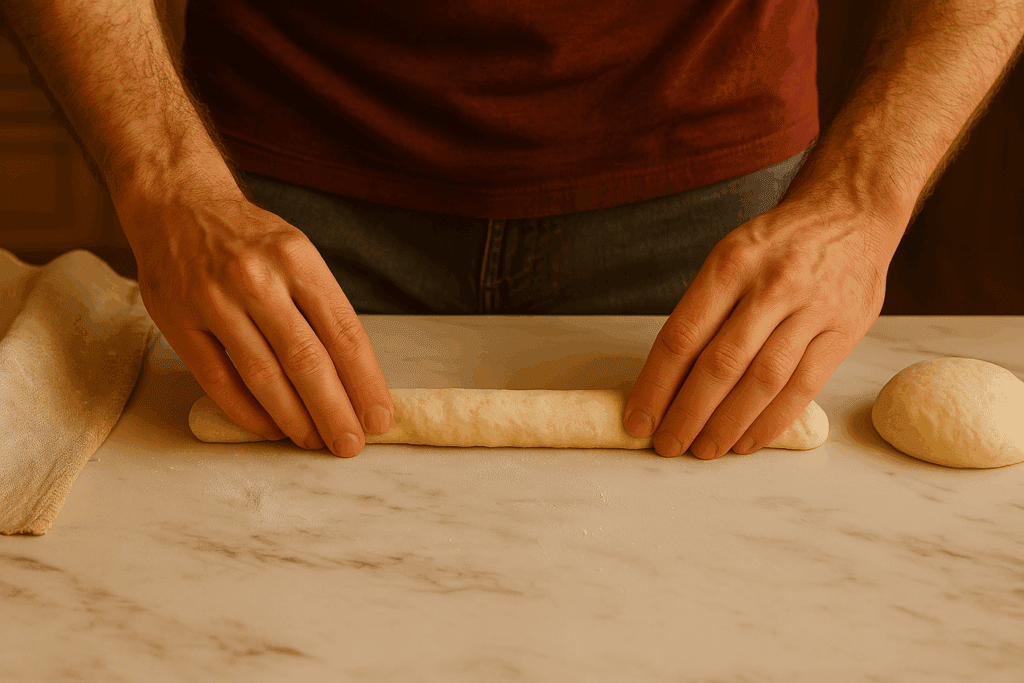 تشكيل خبز الباجيت الفرنسي